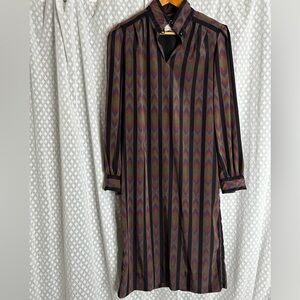 Elegant Multicolor Patterned Dress